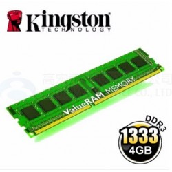 金士頓 4GB DDR3 1333 桌上型記憶體(KVR13N9S8/4)