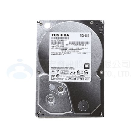 AV 3TB Toshiba 3.5吋 SATA 影音監控硬碟(DT01ABA300V)